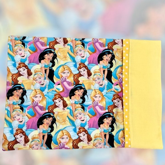 Toddler Pillowcase with Matching Trims Princesses Theme Brand New Handmade - Picture 3 of 3